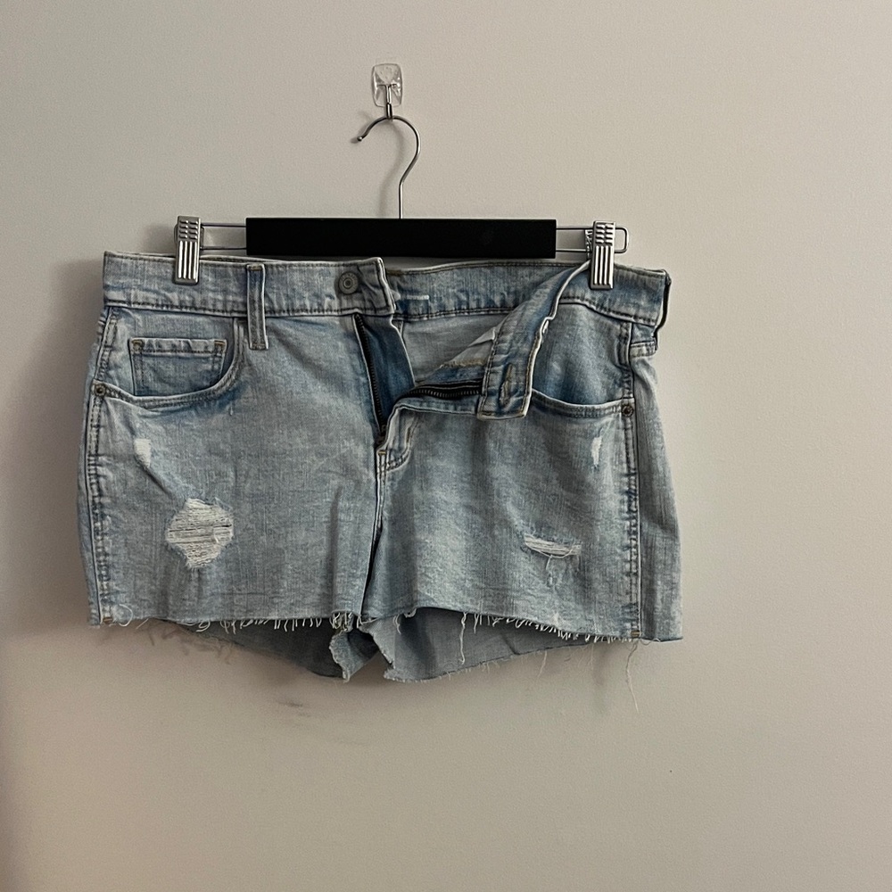 Old Navy Light Blue Distressed Jean Shorts